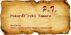 Pokoráczki Tamara névjegykártya